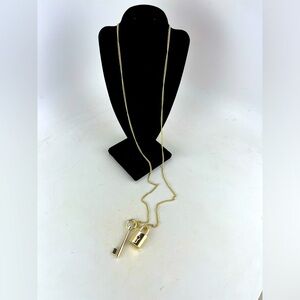 Victorias secret gold key & lock necklace